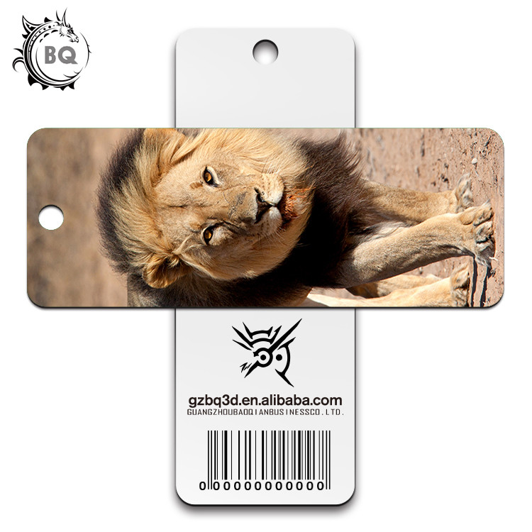 Childrens Lenticular 3D Lenticular Custom Bookmark With Tassel 0.6mm PET