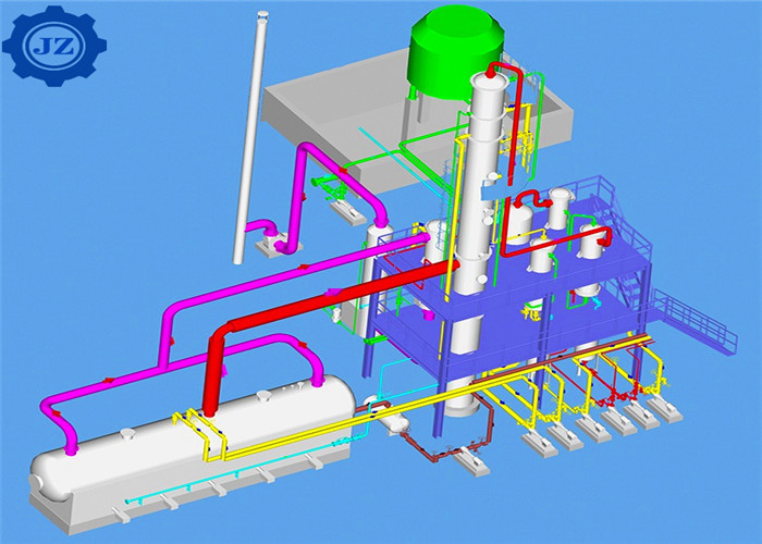 5T 10T Cracking Distillation Waste Black Motor Oil Refinery To Diesel Oil Machine