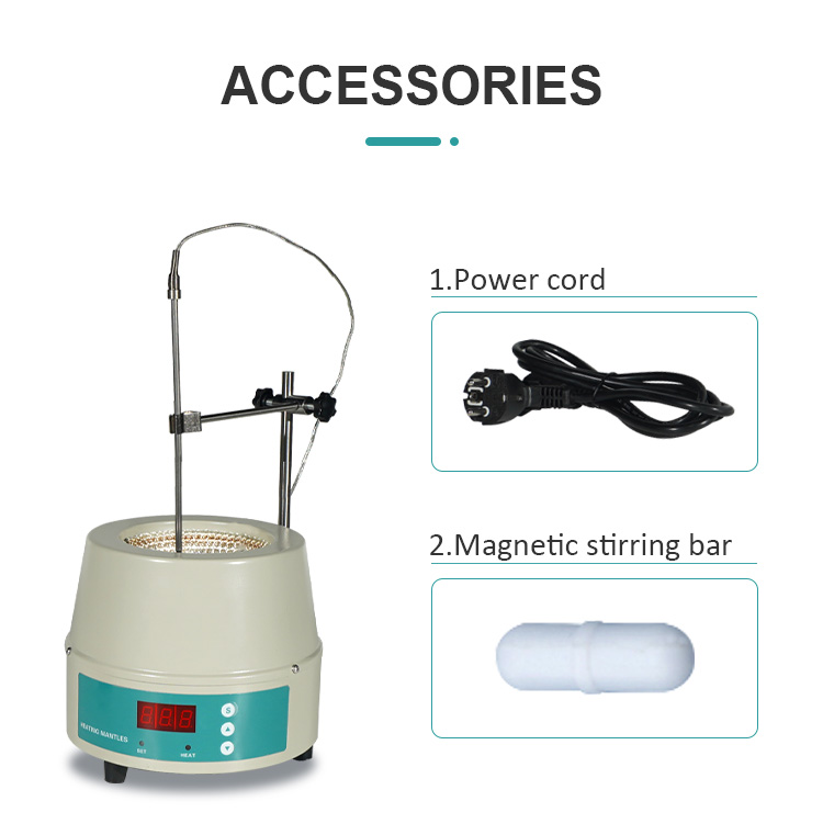 Lab Glass Heating Machine 500ml Magnetic Stirring Heating Mantle Continuous Stirring