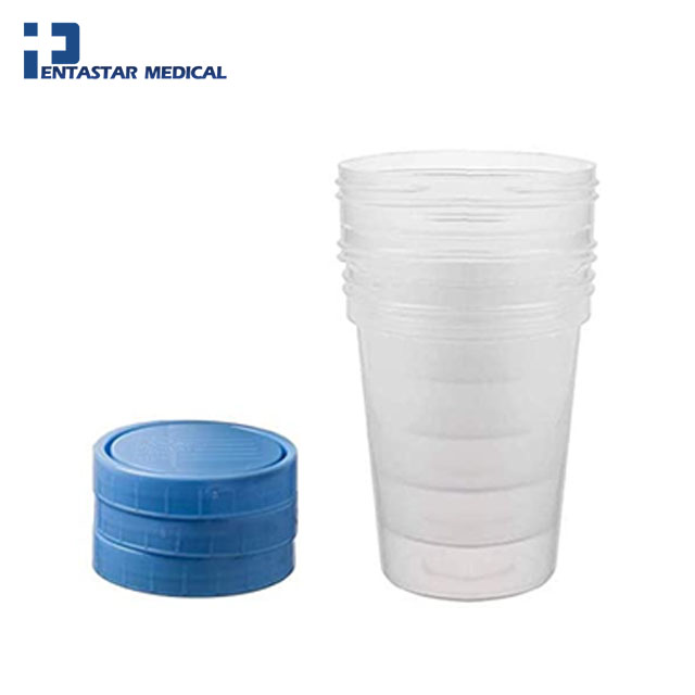 4OZ Plastic disposable medical lab specimen cup sample container urine cup specimen cups with screw on lids