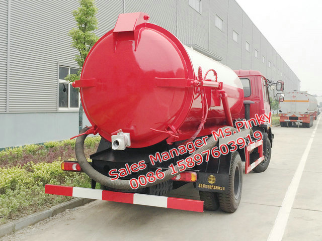 8000Liters Sewage Suction Truck Dongfeng Jet Vacuum Suction Truck 4×2 Driving Type