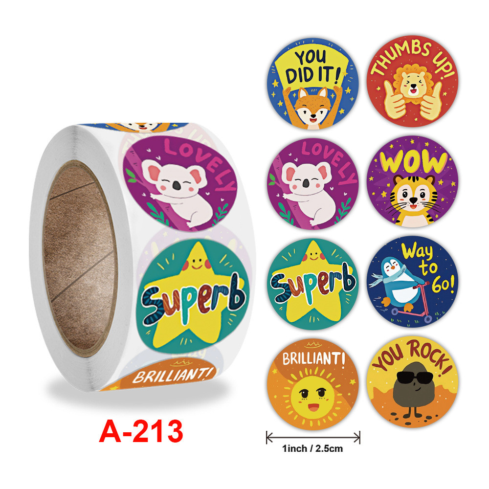 Supermarket Round Sticker Labels Paper Die Cut Window Stickers