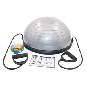  Multiple Uses Gym Half Balance Ball With Pump 2 Removable Resistance Bands Manufactures