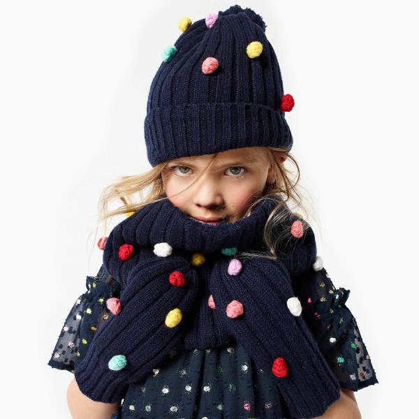 70 % Nylon / 30 % Wool Knit Hat Scarf Gloves Set , Womens Winter Hat Scarf And