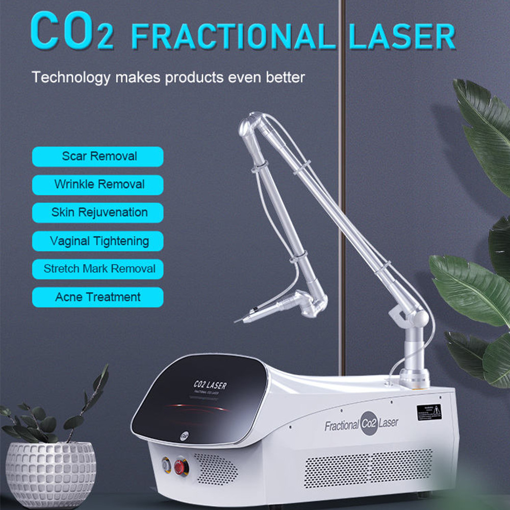 Glass Tube Co2 Fractional Laser Machine 635nm For Skin Birthmark Acne Removal