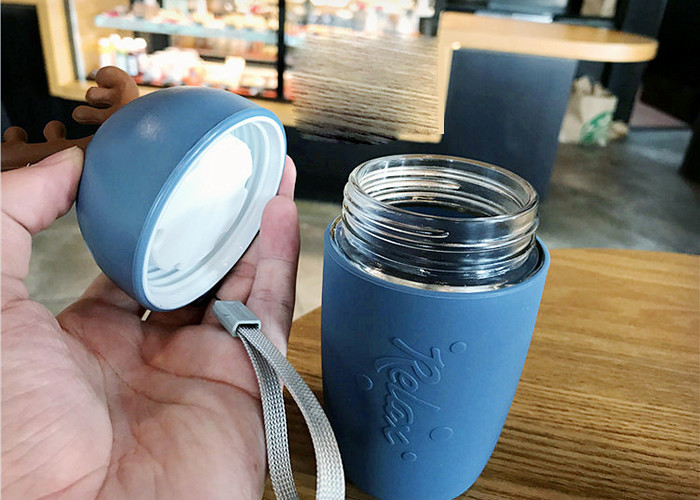 Unique Unbreakable Glass Water Bottle , Personalized Glass Water Bottles