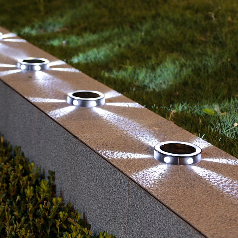 Aluminum Buried LED Solar Pathway Lights 3500K Underground Garden Decorated