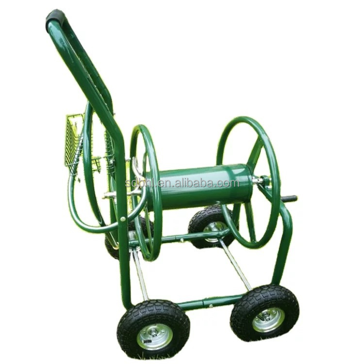 Stainless Steel Garden Hose Storage Reel 4 Wheel Customized Easy Operation