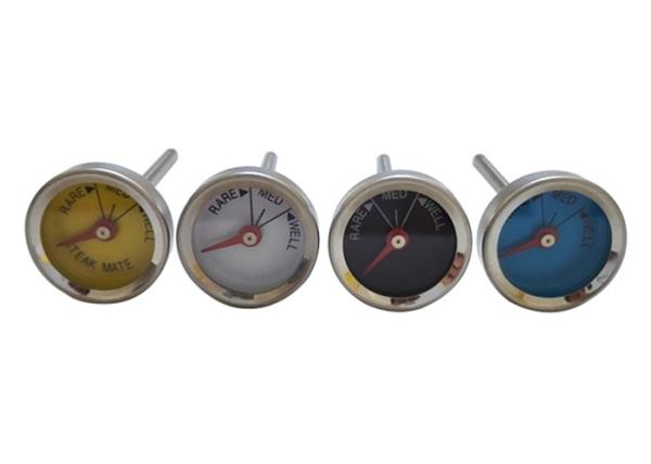 Small Dial Meat Bimetallic Food Thermometer , Mini Steak Thermometer Set Of 4