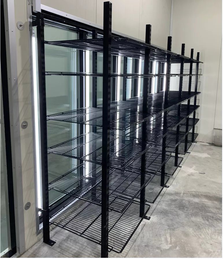 No Heating Cooler Glass Door Walk in Cooler Cold Room