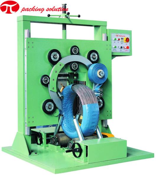 80r/Min Automatic Turning Steel Wire Coil Packing Machine 3.0kw GS500 Cable