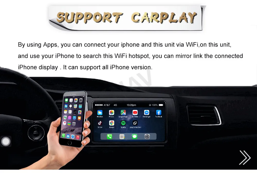 Viknav Car Radio For Volvo v40 (2011-2019) 8.8 inch HD LCD Touch Screen GPS Navigation Wireless Carplay Video Player