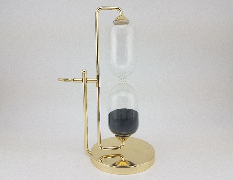 30 Minute 60 Minute Large Antique Brass Hourglass , Rotating Sand Timer Hourglass