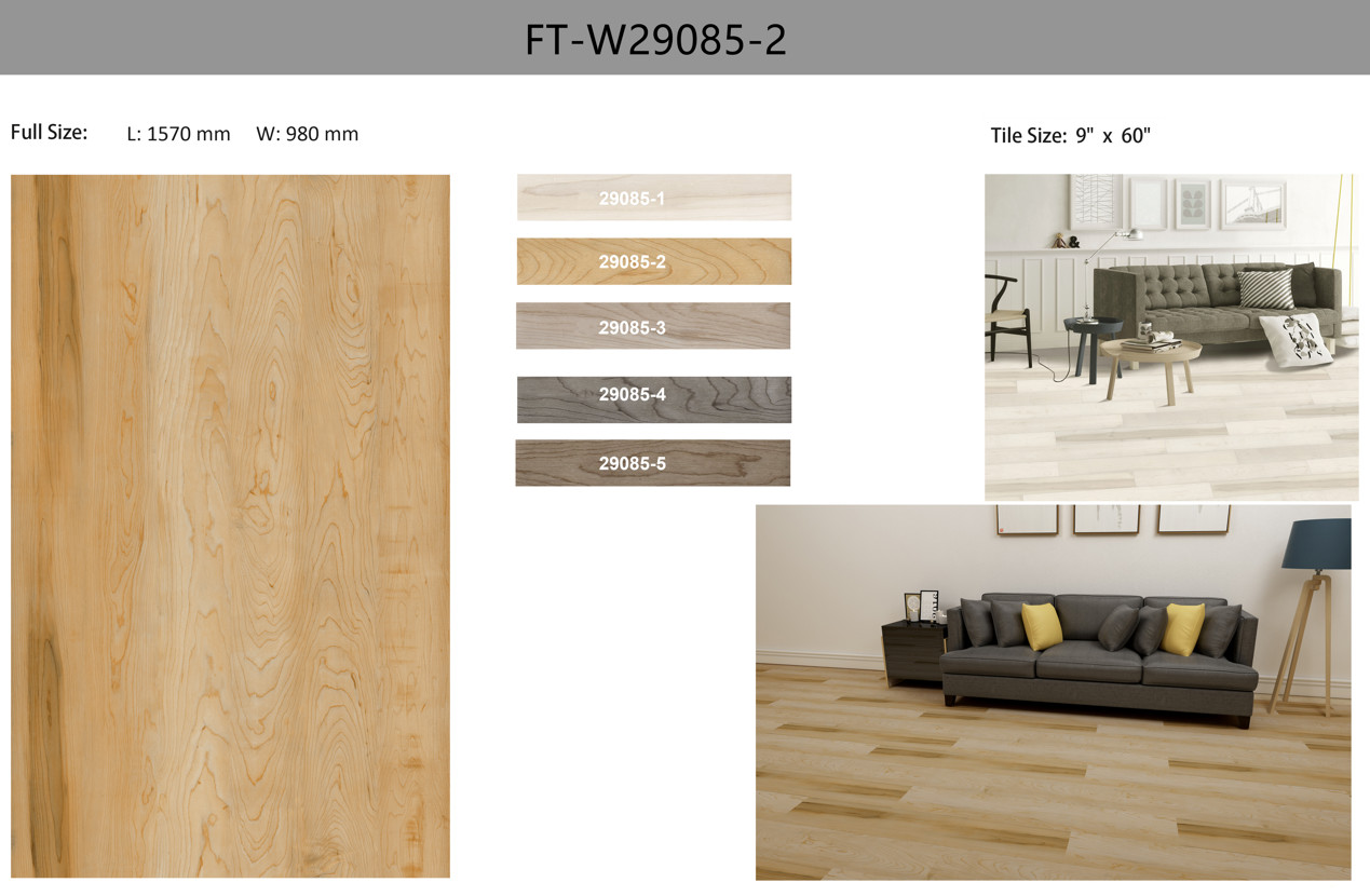GKBM Greenpy FT-W29085-2 Click Waterproof Fireproof Ultra-thin Luxury Stone Polyvinyl Composite SPC Flooring