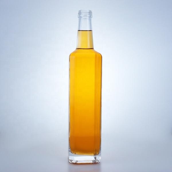 500ml 750ml Square Whiskey Vodka Bottles for Screw Top Tequila Glass Liquor