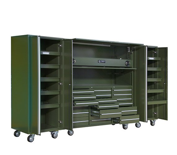 Storage Spare Tools Parts Box Heavy Duty 96" Tool Chest for Car Repair Garage Workshop