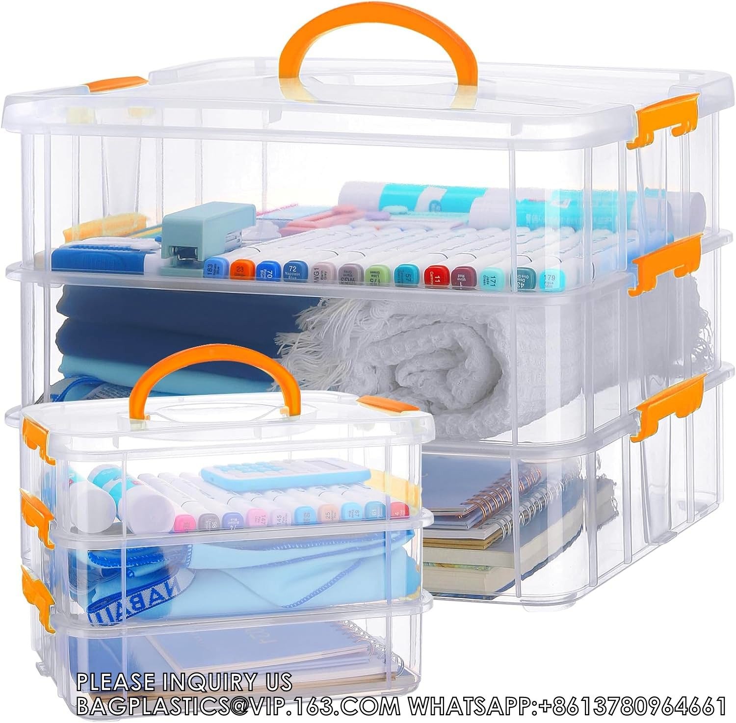 Craft Organizer Storage Box For Organizing Craft, Stationery, Sewing, Art Craft, Jewelry And Beauty Supplies