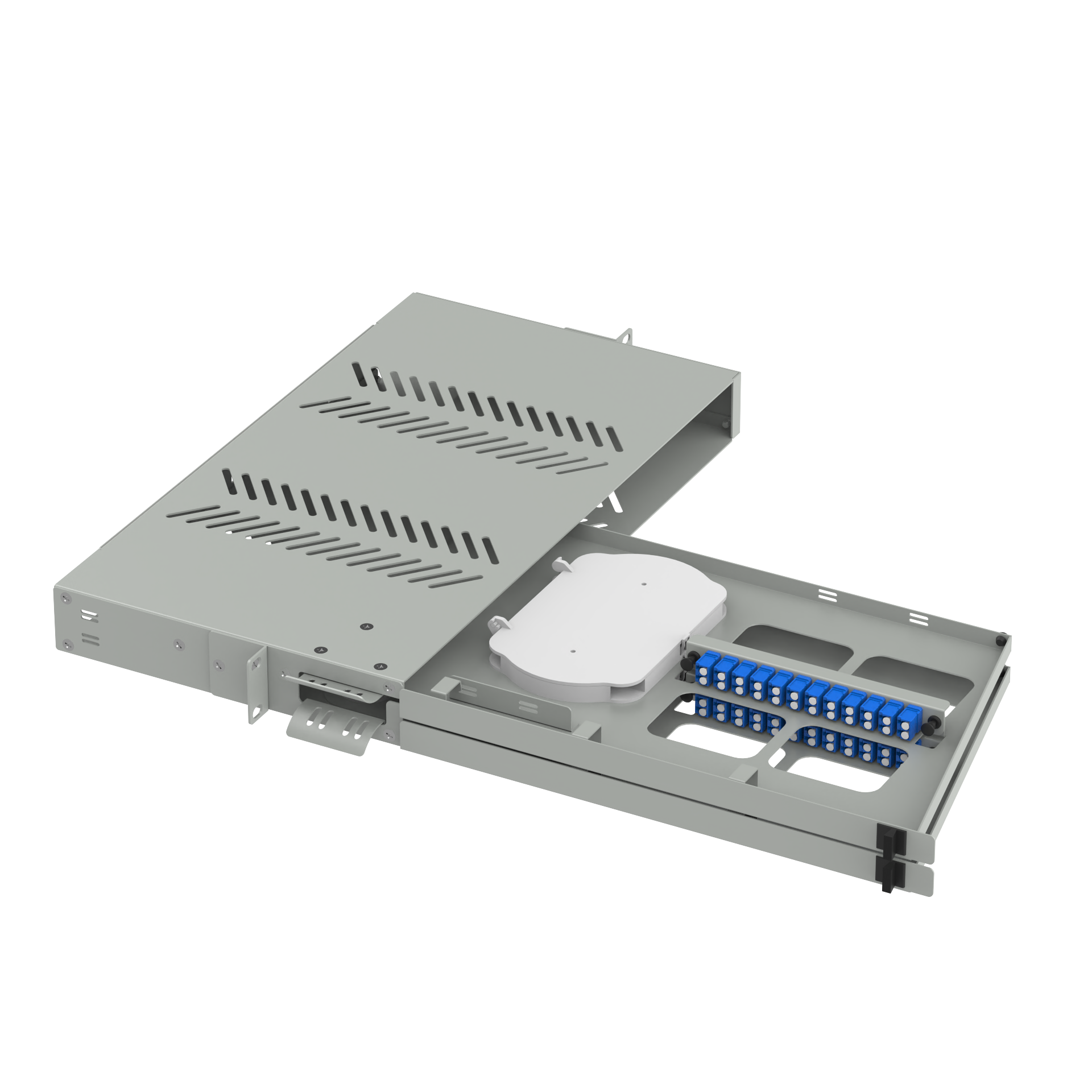 24 Ports LC UPC Swing Type Fiber Optic Patch Panel for Sub Optic Distribution Frame
