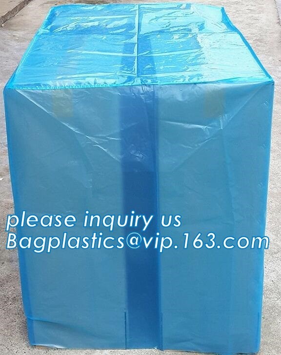 Square Bottom 4mil Clear Pallet Cover, square bottom bag on roll pallet cover bag, Polyester Pallet Cover Bags, Pallet T