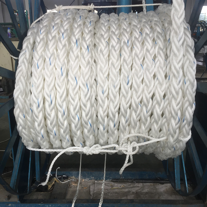 White Color 8 Strand PP Rope Polypropylene Hawser PP Mooring Ropes