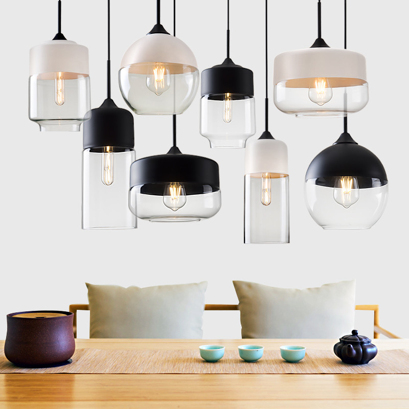 Geometric Drop glass pendant light Fixtures for Indoor home Lighting Fixtures (WH-GP-16)