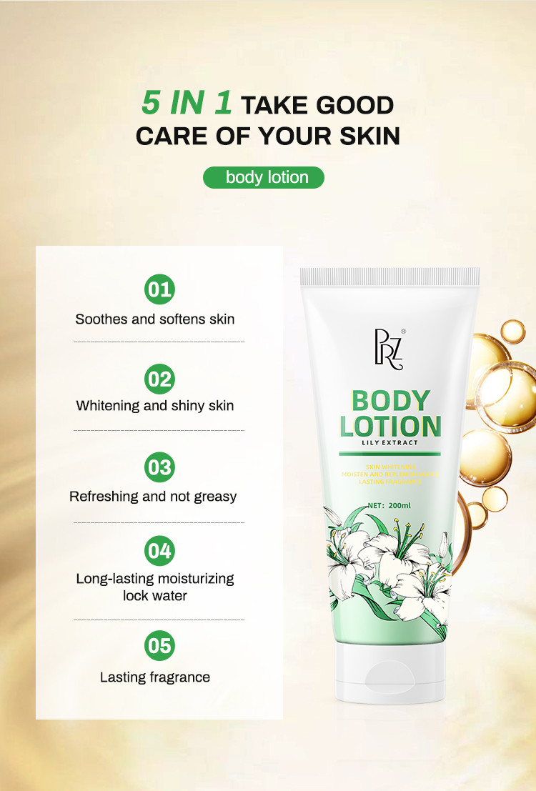 Private Label 200ml Lightening Skin Moisture Body Lotion For Dry Skin
