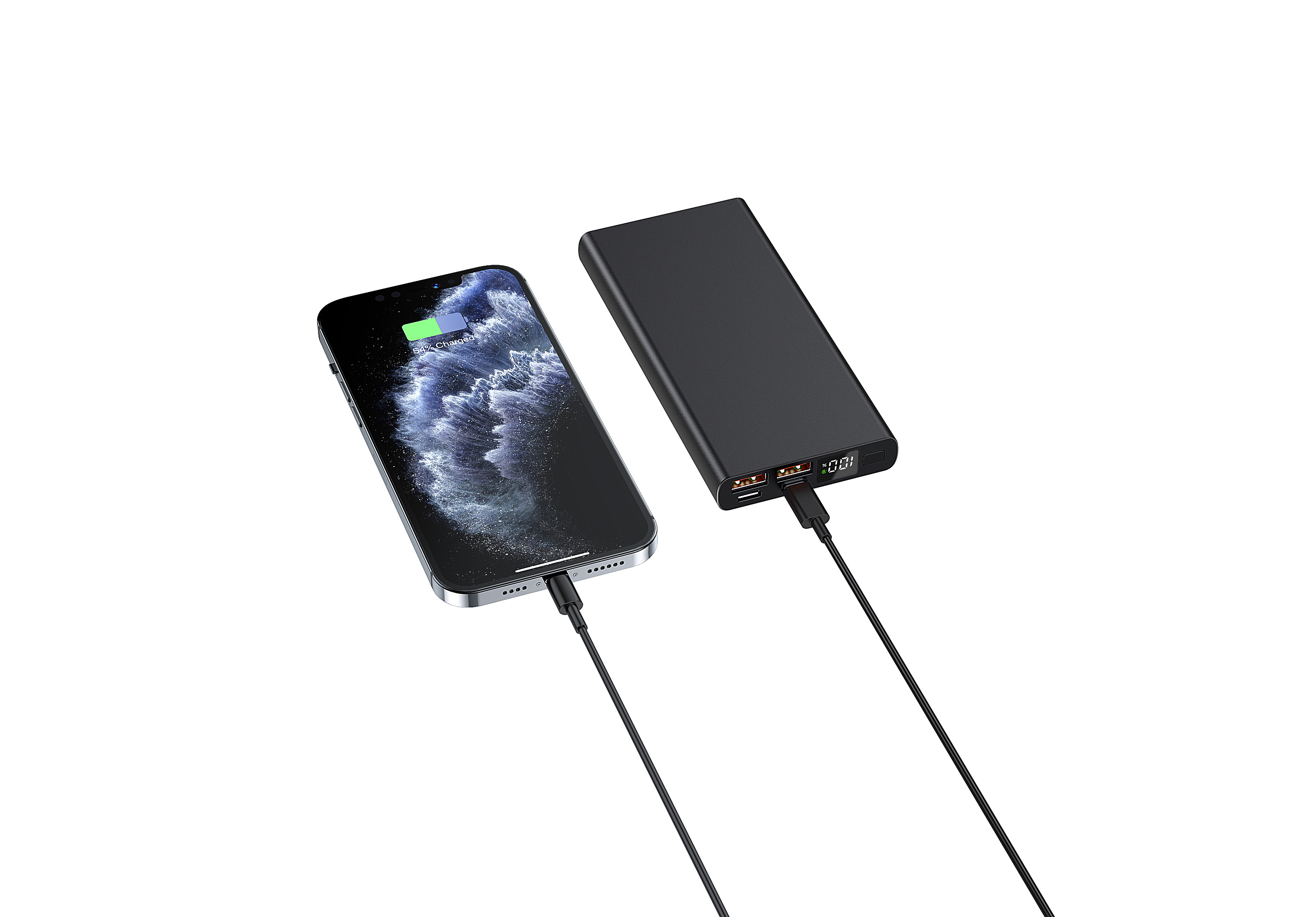 Quick Charge 3.0 22.5W 10000mAh/20000mAh Metal Power Bank for Mobile Devices Charging