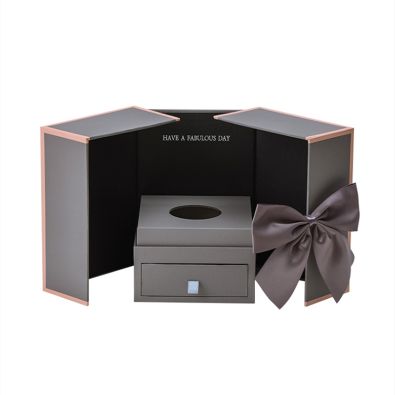 UV Coating Custom Logo Design Double Door Cardboard Gift Box for Valentine's Day Gifts