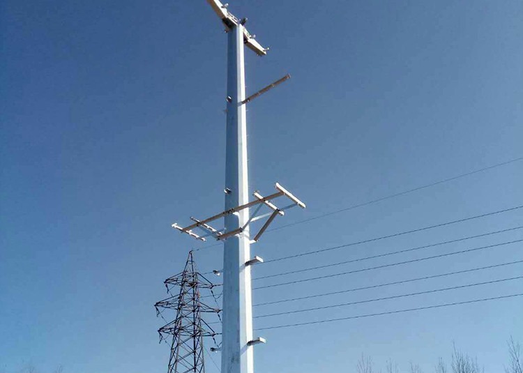 Swaged Hot Dip Galvanized Steel Tubular Pole Thickness 3.5mm