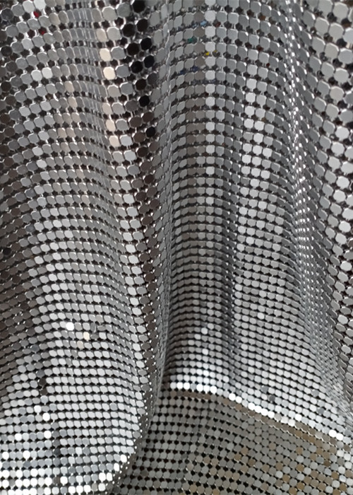 8x8mm Shiny Aluminum Sequin Metal Mesh Curtain For Decoration
