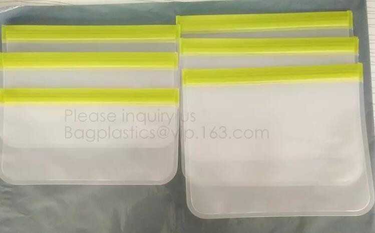 Reusable Silicone Food Storage Bag Washable Silicone Fresh Bag for Fruits Vegetables Meat Preservation bagplastics bagea