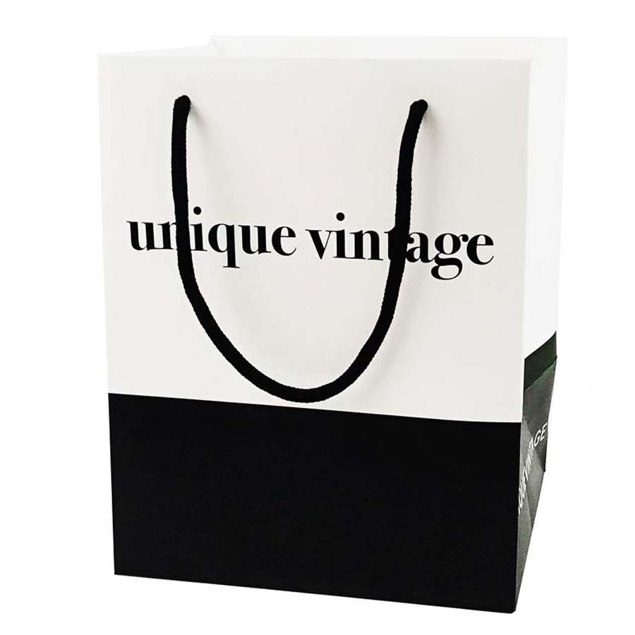 Offset Printing Handmade Paper Shopping Bags With Ribbon Closure