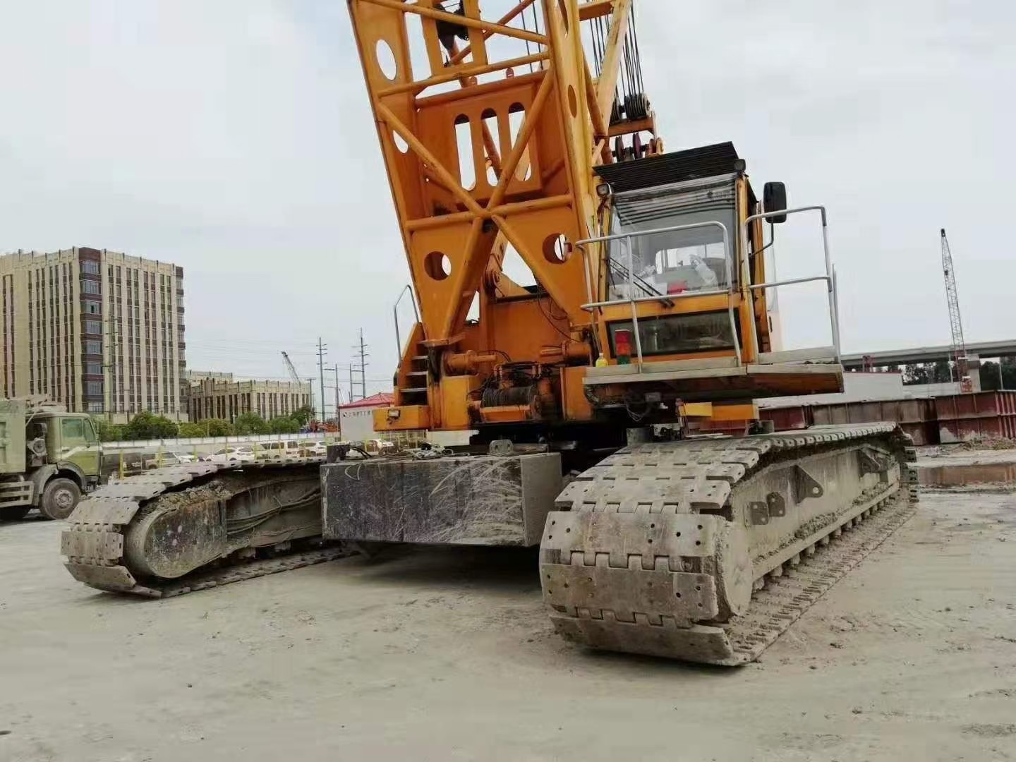 QUY55 Crawler Used Mobile Crane , 55T Used Kobelco Crane