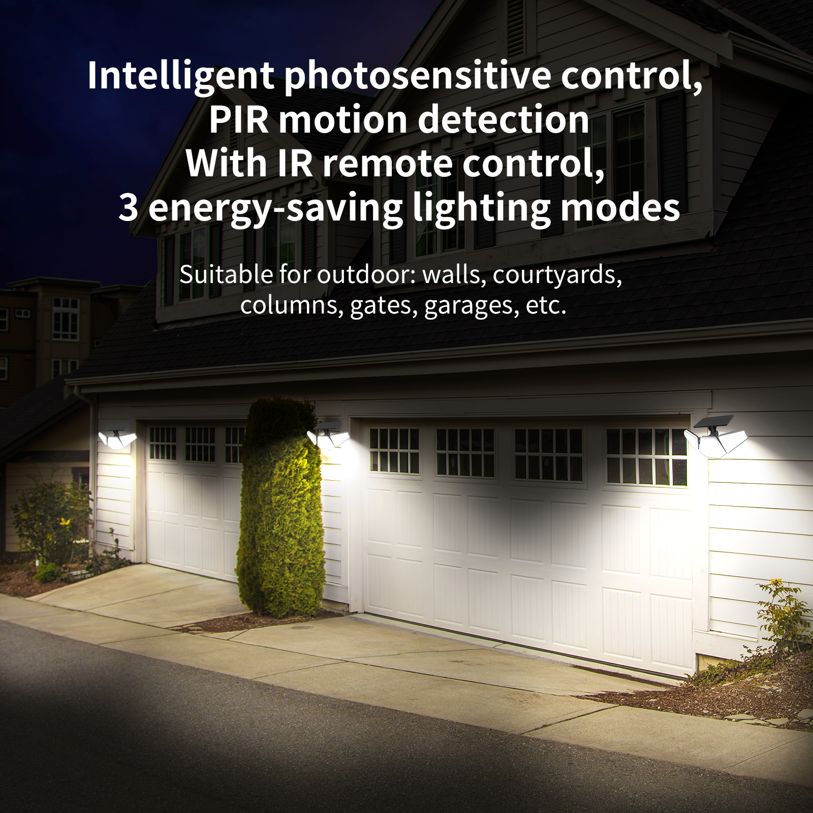 Waterproof solar sensor wall light