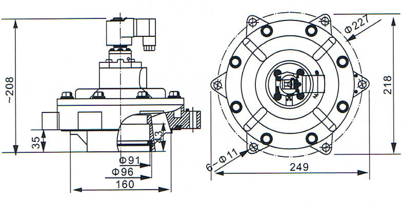 CA76MM overall DIMENSION GOYEN CA76MM Submerged Electromagnetic Pneumatic Pulse Valve