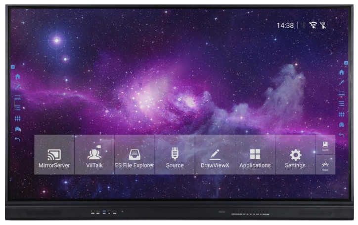 350cd/M2 Interactive Flat Panel Whiteboard 75 Inch For Teaching education With Shortcuts