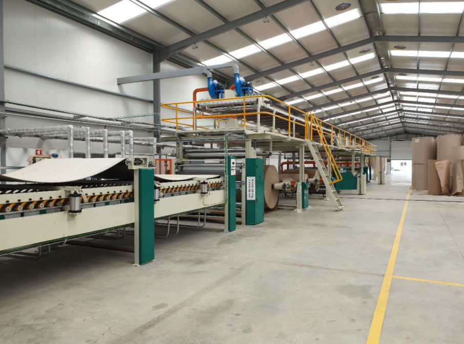 380V 50Hz Corrugated Cardboard Making Machine , Corrugated Production Line