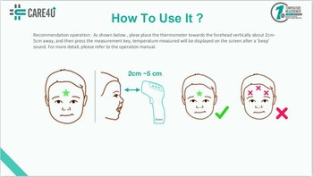 IP20 LCD Infrared Non Contact Forehead Thermometer