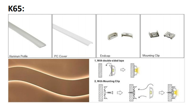 6063 T5 ROHS Aluminium LED Strip Channel 18x5mm Bendable LED Aluminium Profile