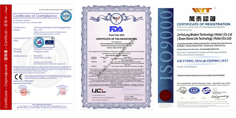 Skin Friendly Disposable Medical Mask 17.5*9.5cm With Ce Fda Certification
