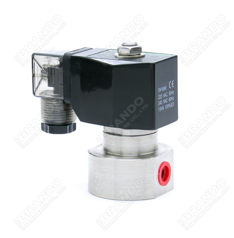 High Pressure Water Air Stainless Steel Solenoid Valve 100 Bar 12V 24V