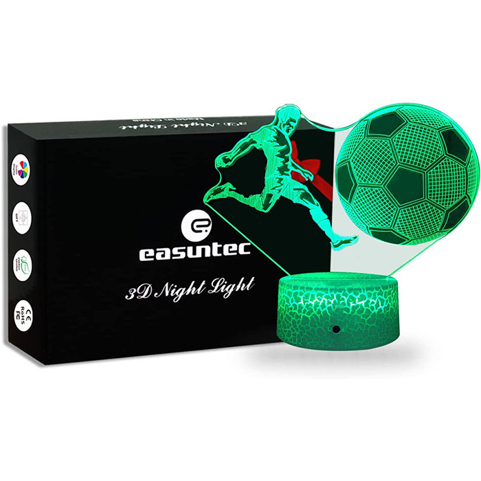 OEM Soccer LED 3D Illusion Night Light Dimmable Multiscene 5V 1A