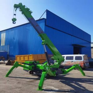 5ton EPA engine Spider Crawler Crane With Hydraulic Telescopic Outrigger