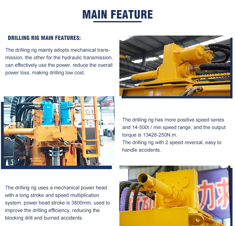 200m Crawler Pneumatic Borewell Machine For Water Well