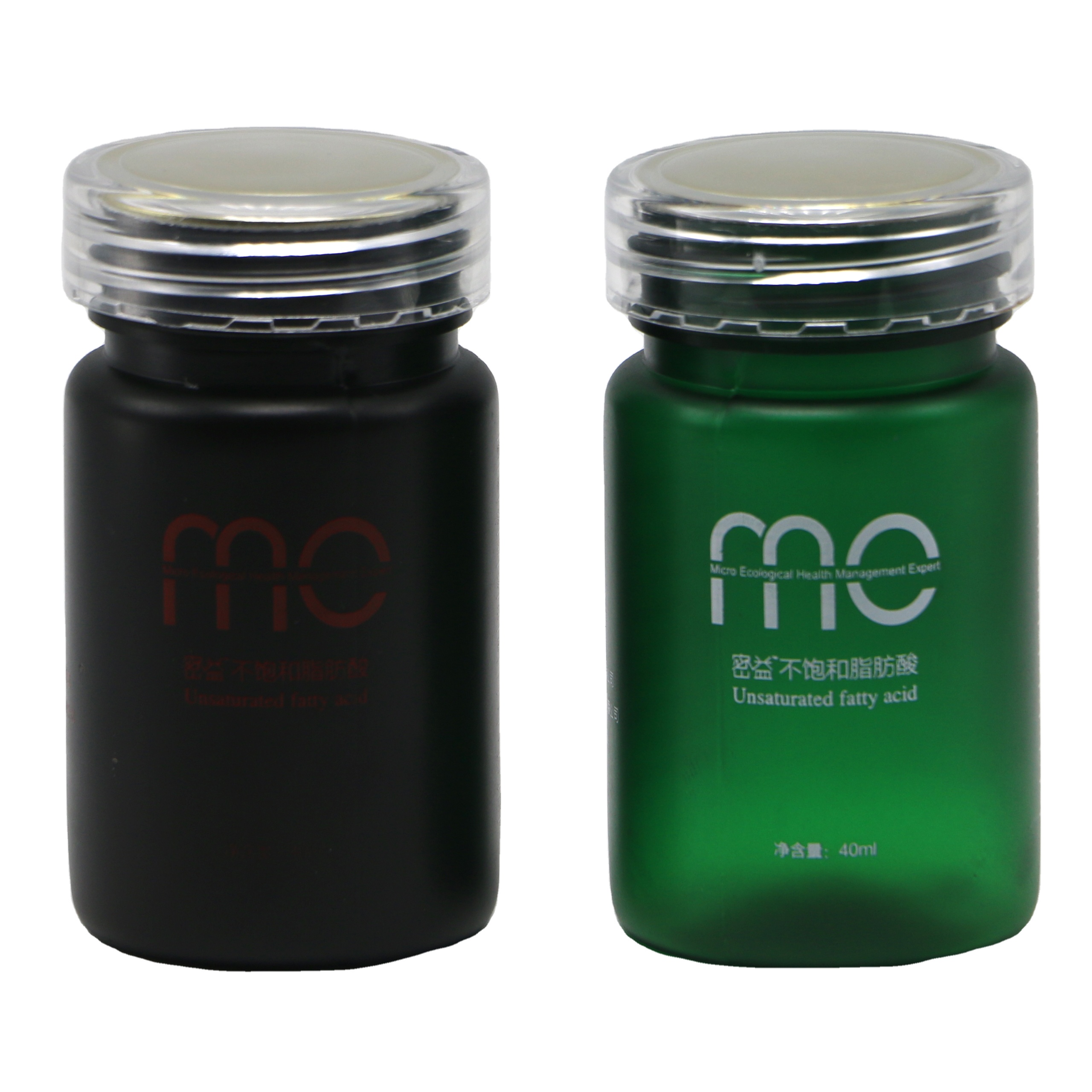 Round Shape 70ml PET Plastic Bottle with Screw Cap and Custom Label Printing Service