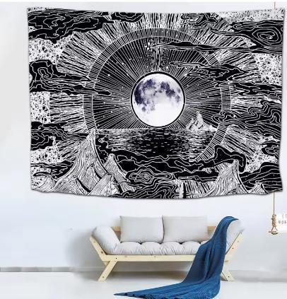 1500MMx1000MM Sun Decorative Painting Tapestry for Bedside Background Wall
