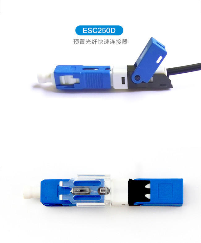 Single Mode Fiber Connectors , ESC250D Sc Upc Field Assembly Optical Connector