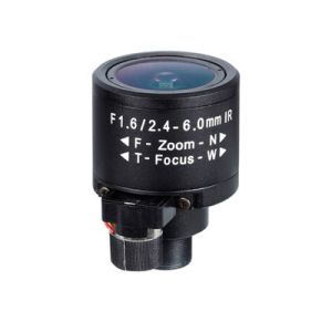  1/3&quot; 2.4-6.0mm 2Megapixel F1.6 M12x0.5 Mount DC Auto IRIS Manual Zoom/FocusIR Vari-focal Board Lens Manufactures