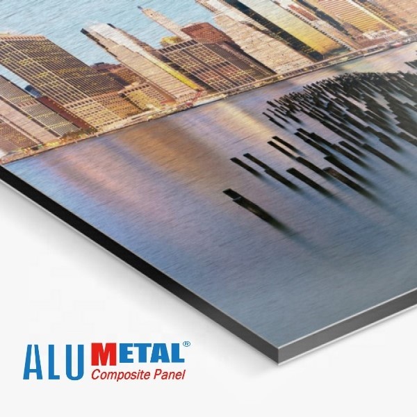 5800mm PE Aluminum Composite Panel Printing ACP 2mm Black Aluminium Composite Sheet