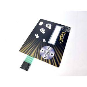 Glossy Finish Polyester Transparent Window Tactile Push Button For CNC Machine